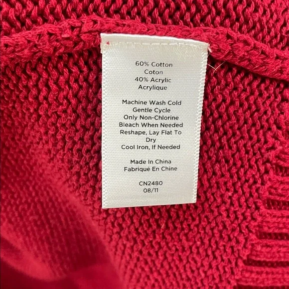 Talbots Red Knit Cardigan - Picture 4 of 10